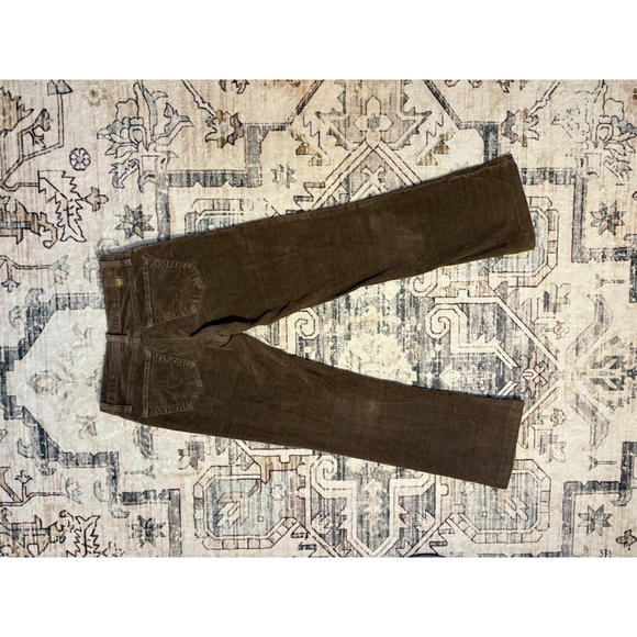 AG ANGEL Brown Corduroy Jeans Womens 26 Y2K Low Rise 90s Grunge Indie Sleaze - Picture 3 of 13